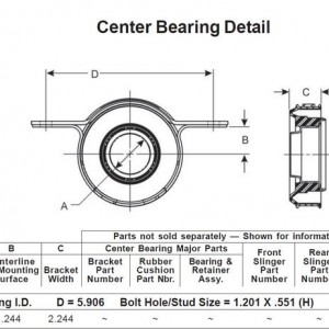 Spicer catalog carrier bearing dimensions