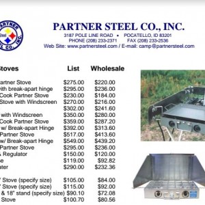 Partner Stove Pricing