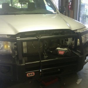 ARB Front Bumper With Warn Zeon 8S Initial Fit