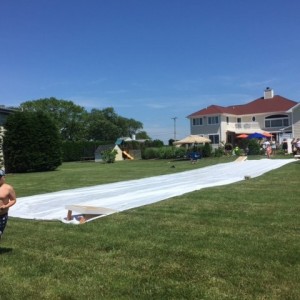 Good day for a giant slip and slide.