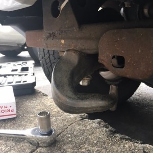 Mounting a recovery hook that did not come on my truck. Does this look correct?