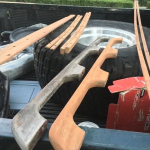 Sanded every piece of teak on the boat. It's going to look sooo dang good when stained!!
