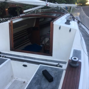 After. All the teak back on