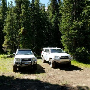 Trucks at camp