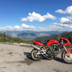 Riding over Teton pass!