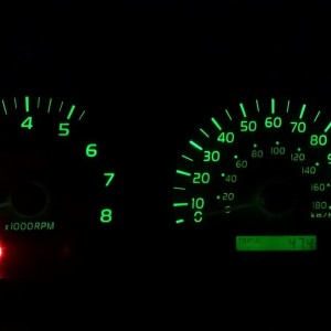 Green dash lights