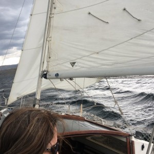 A storm kicked up during our fifth race, and brought white caps, 20 mph winds, 1.5 foot tall waves, and flipped a couple boats haha. All on a mountain