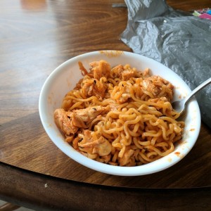 Korean noodles with chicken