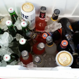 Beer cooler at the party