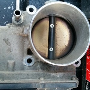 Throttle body before cleaning