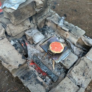 Campfire pizza