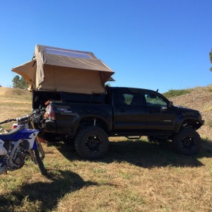 dirt bike trip with the rooftop tent