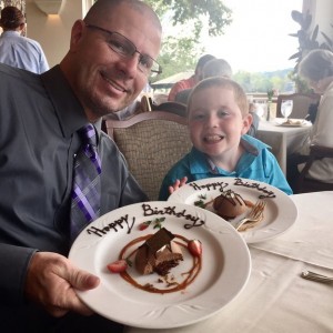 Dual Birthday desserts.