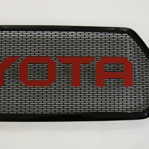 Gloss Black Bezel / Red Sharp Letters 2