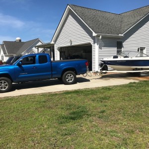 With boat