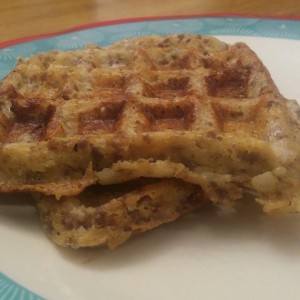 Loaded potato waffles