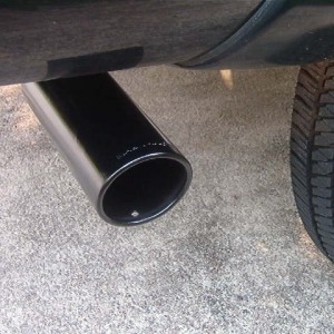 black magnaflow tip..gloss black engine paint