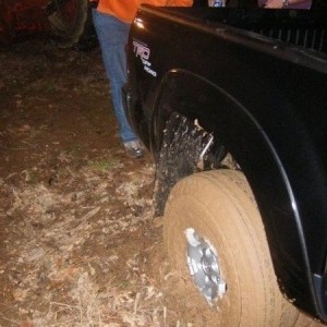 Muddy tire