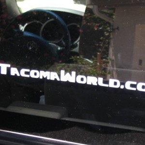 Tacoma World Window Decal