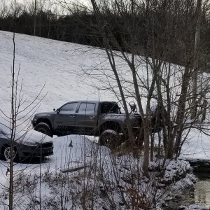 No V8 snow wheeling