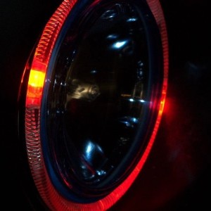 Halo ring light  in red mode