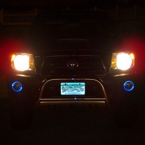 Front  halos blue mode