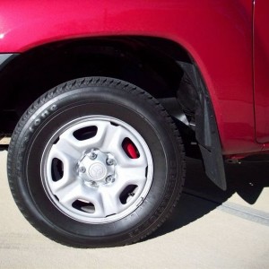 Front Wheel with caliper painted red