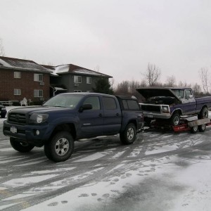 Piercedtiger Towing an old Ford