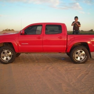 trying the new tires with my oldest