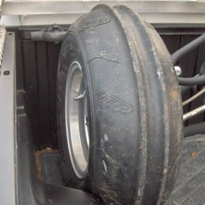 front tires wedged in- doesnt budge on the road!