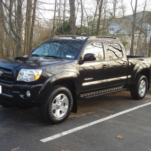 front and side view of new truck.