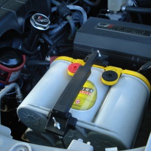 Optima yellow top battery and billet TRD oil cap