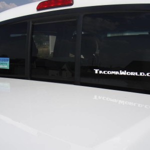 Tacoma world decal - Close up