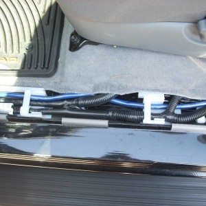 power wire in front tray