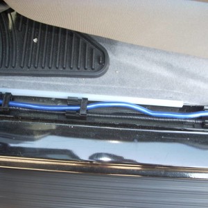 power wire in rear door cable tray