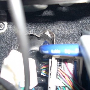 power wire coming through firewall grommet