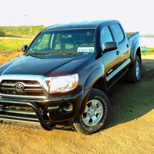 2008 Toyota Tacoma w/ bull bar.