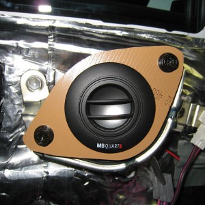 Closeup of tweeter mounts (Driver door)