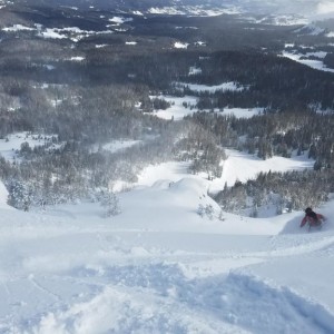 Out skiing the continental divide