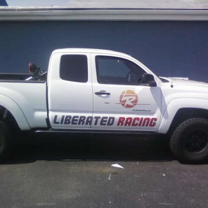 Liberated Racing decals installed.