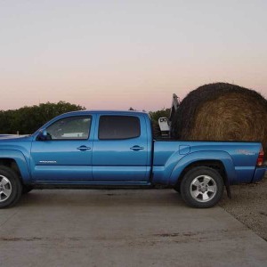The test load. 1100 pounds of damp hay