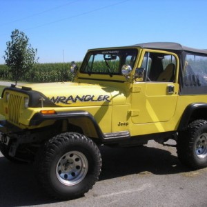 Yellow Jeep YJ