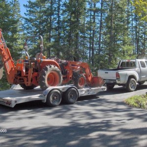 More hauling the Backhoe