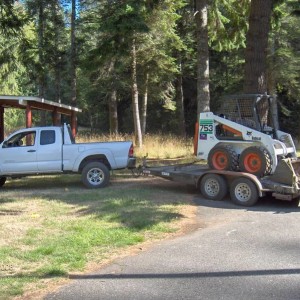 My Tacoma haulin a 753 Bobcat