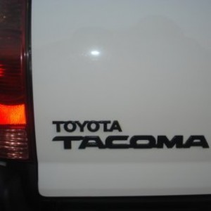 sprayed tail lights, painted emblems