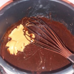 Chocolate peanut butter waffles