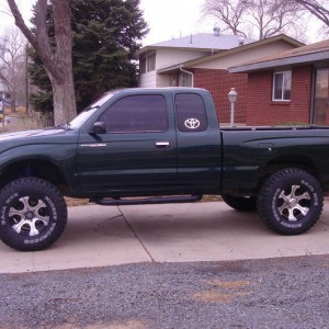 1999 Toyota Tacoma, 285/75/16 Mickey Thompson Baja MTZ on 16x8.5 Dick Cepek