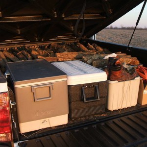 loaded with wood