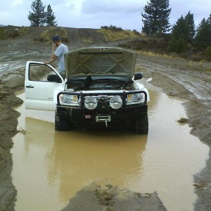 flooded engine and fried winch.....shit