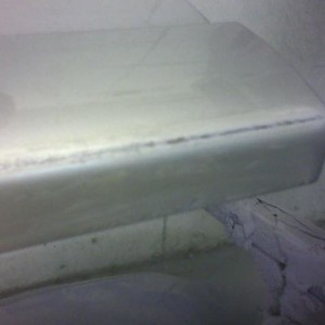 getting ready to sand down